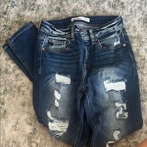 KanCan High Rise Distressed Denim Jeans